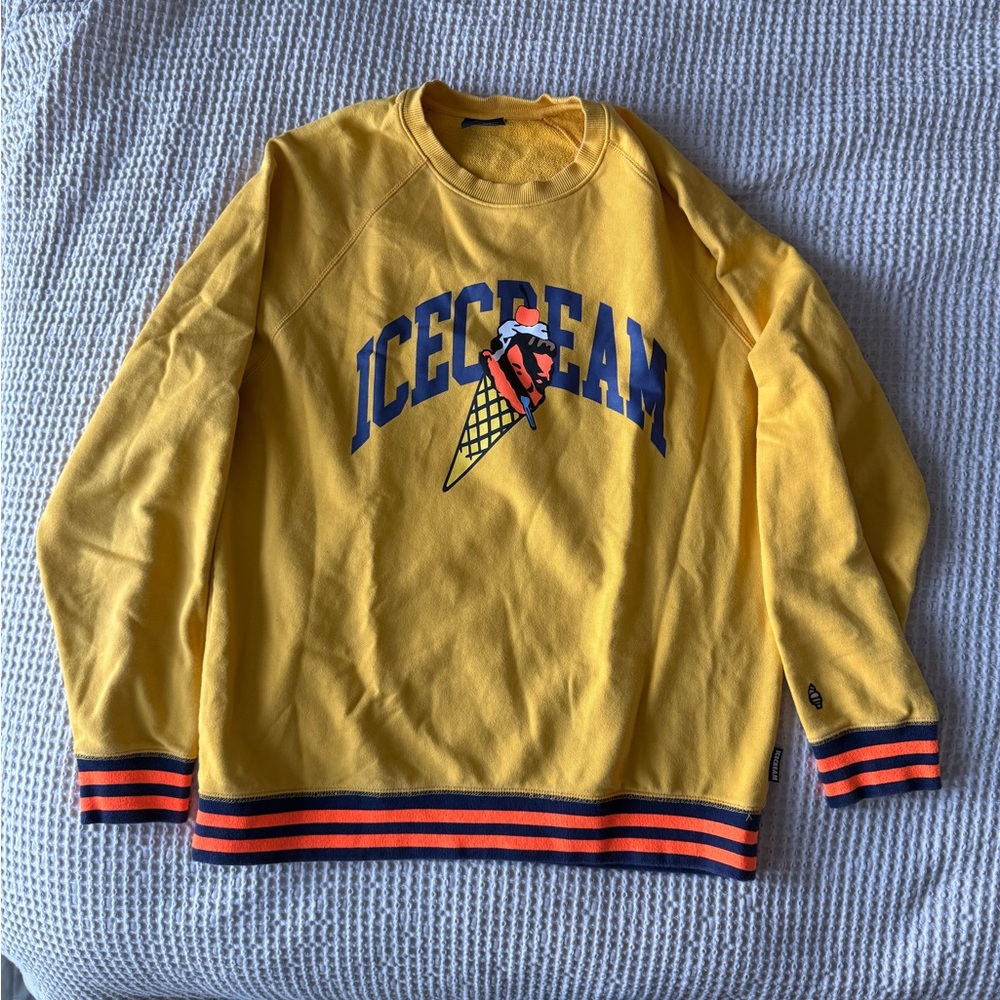 BBC Ice Cream Men xL Crewneck Sweatshirt Sweater Yellow Billionaire Boys Club